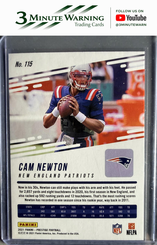 2021 Panini Prestige #115 Cam Newton Xtra Points Diamond