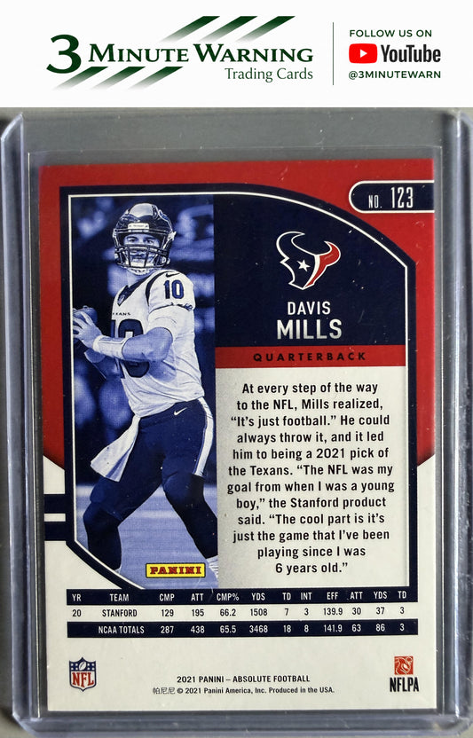 2021 Panini Absolute #123 Davis Mills Retail