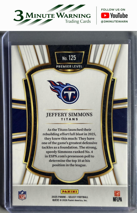 2025 Panini Select #125 Jeffery Simmons