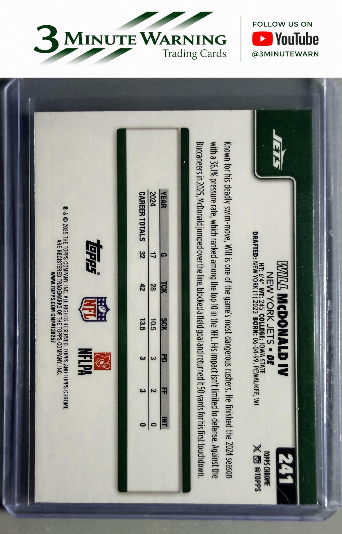 2025 Topps Chrome #241 Will McDonald IV
