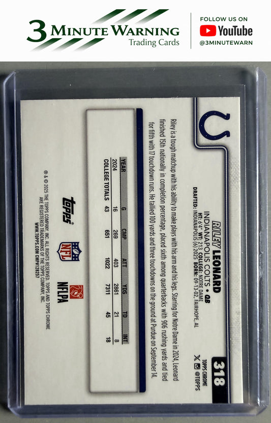 2025 Topps Chrome #318 Riley Leonard