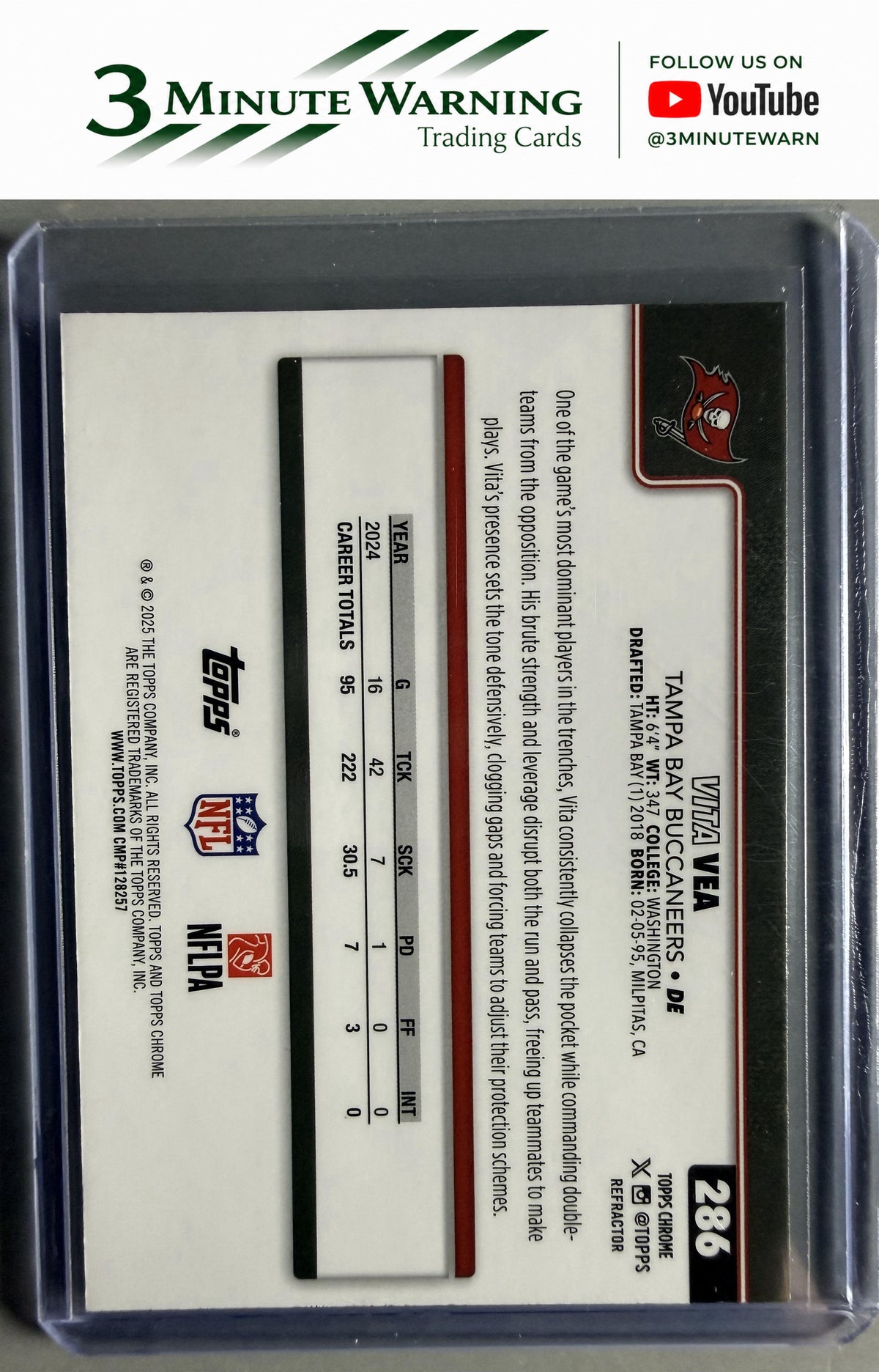 2025 Topps Chrome #286 Vita Vea Refractor