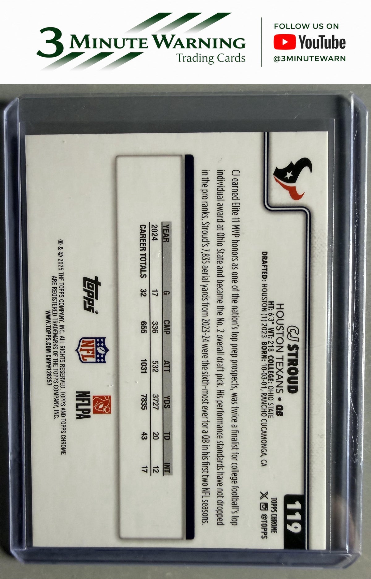 2025 Topps Chrome #119 CJ Stroud
