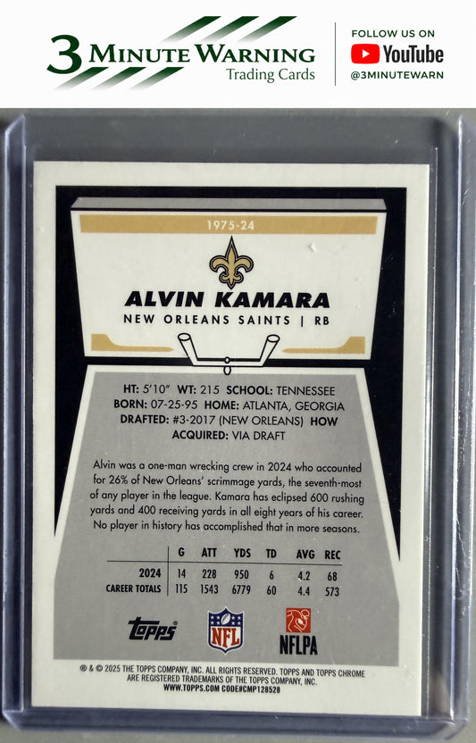 2025 Topps Chrome #1975-24 Alvin Kamara 1975 Topps