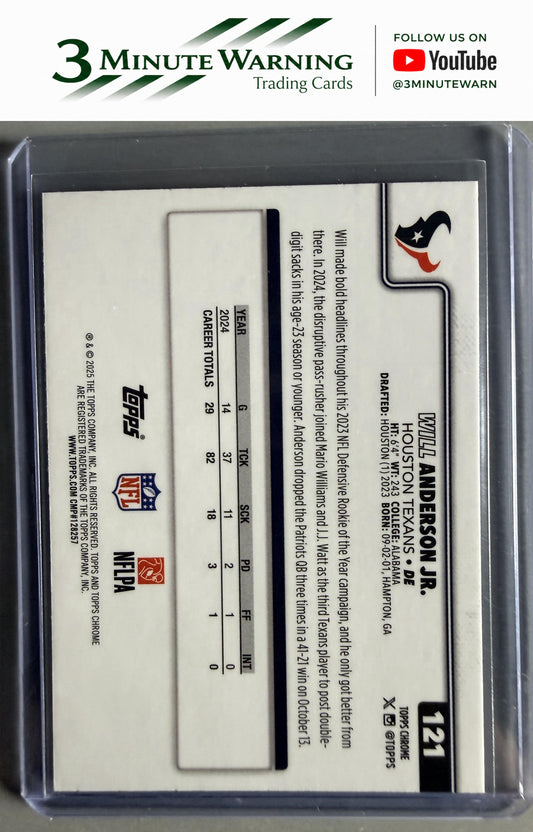 2025 Topps Chrome #121 Will Anderson Jr.