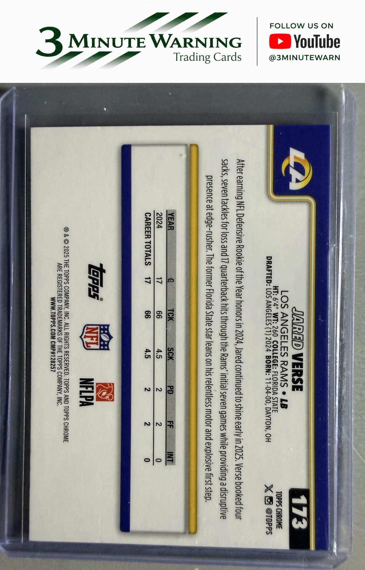2025 Topps Chrome #173 Jared Verse