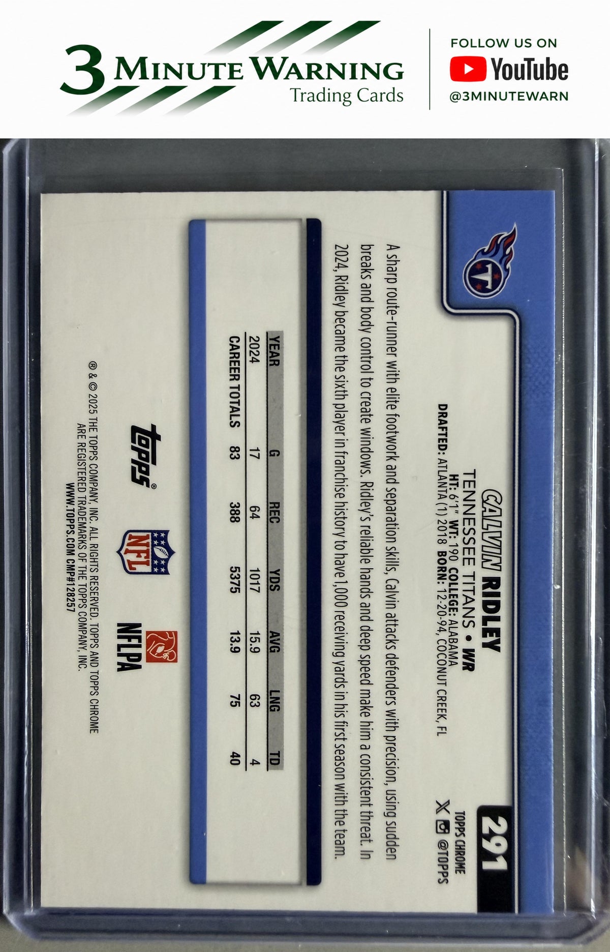 2025 Topps Chrome #291 Calvin Ridley
