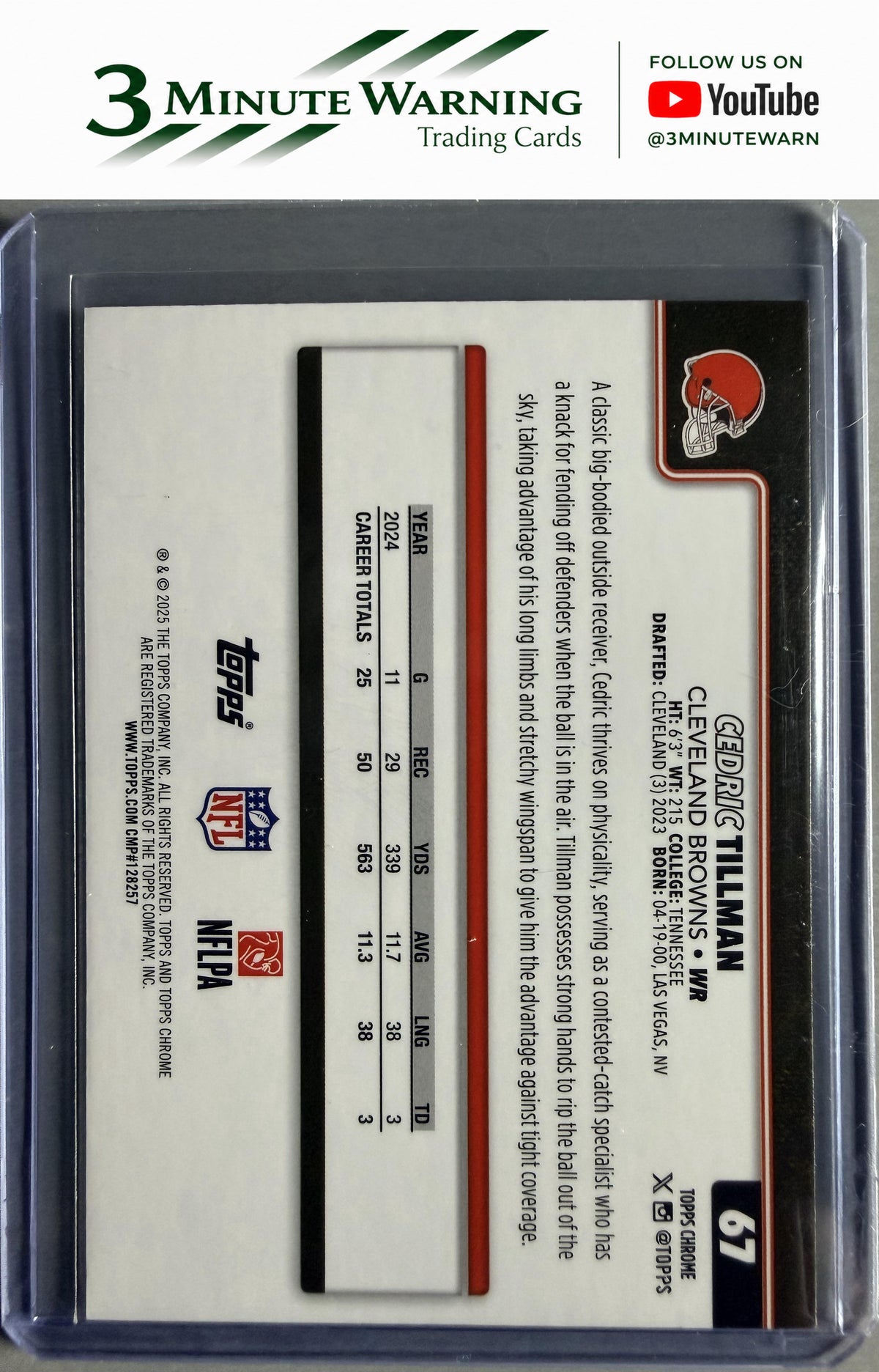 2025 Topps Chrome #67 Cedric Tillman