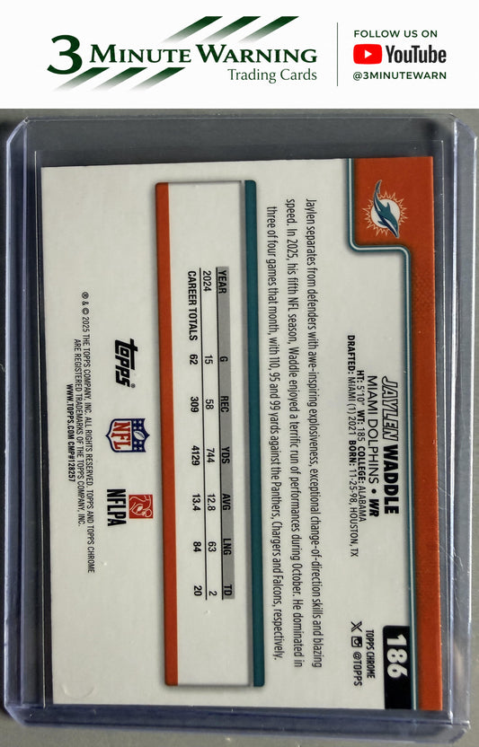 2025 Topps Chrome #186 Jaylen Waddle