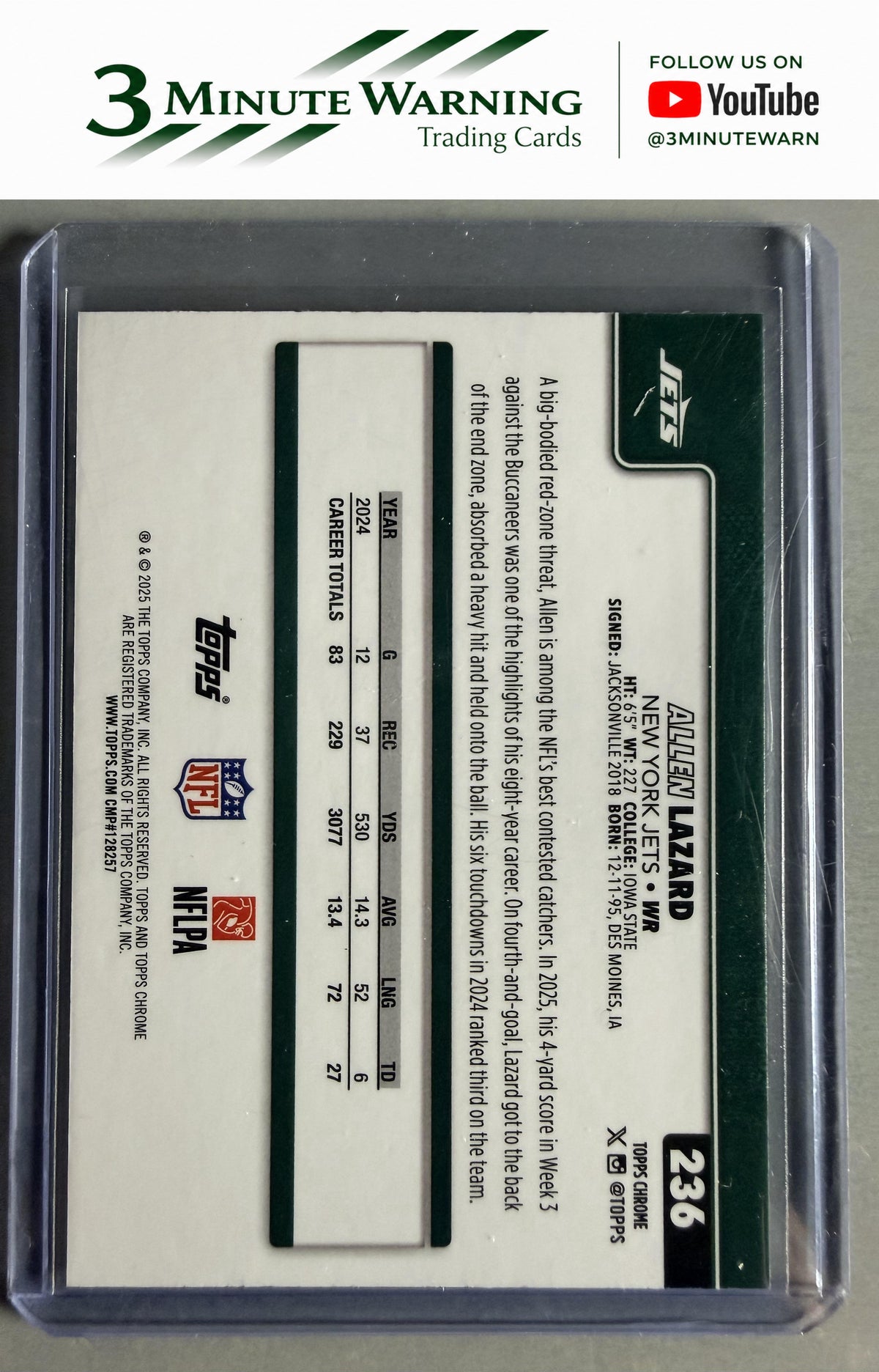 2025 Topps Chrome #236 Allen Lazard