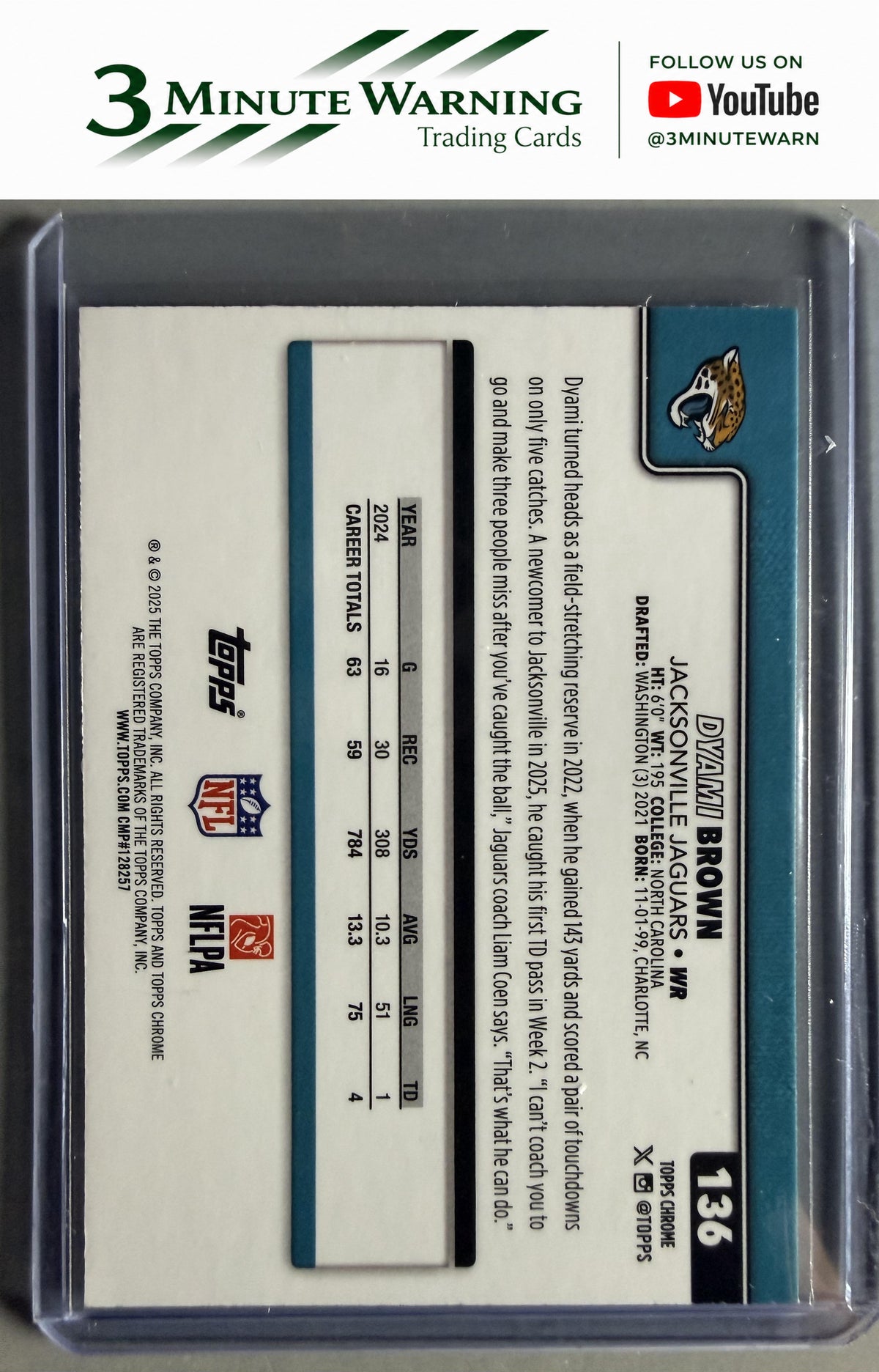 2025 Topps Chrome #136 Dyami Brown