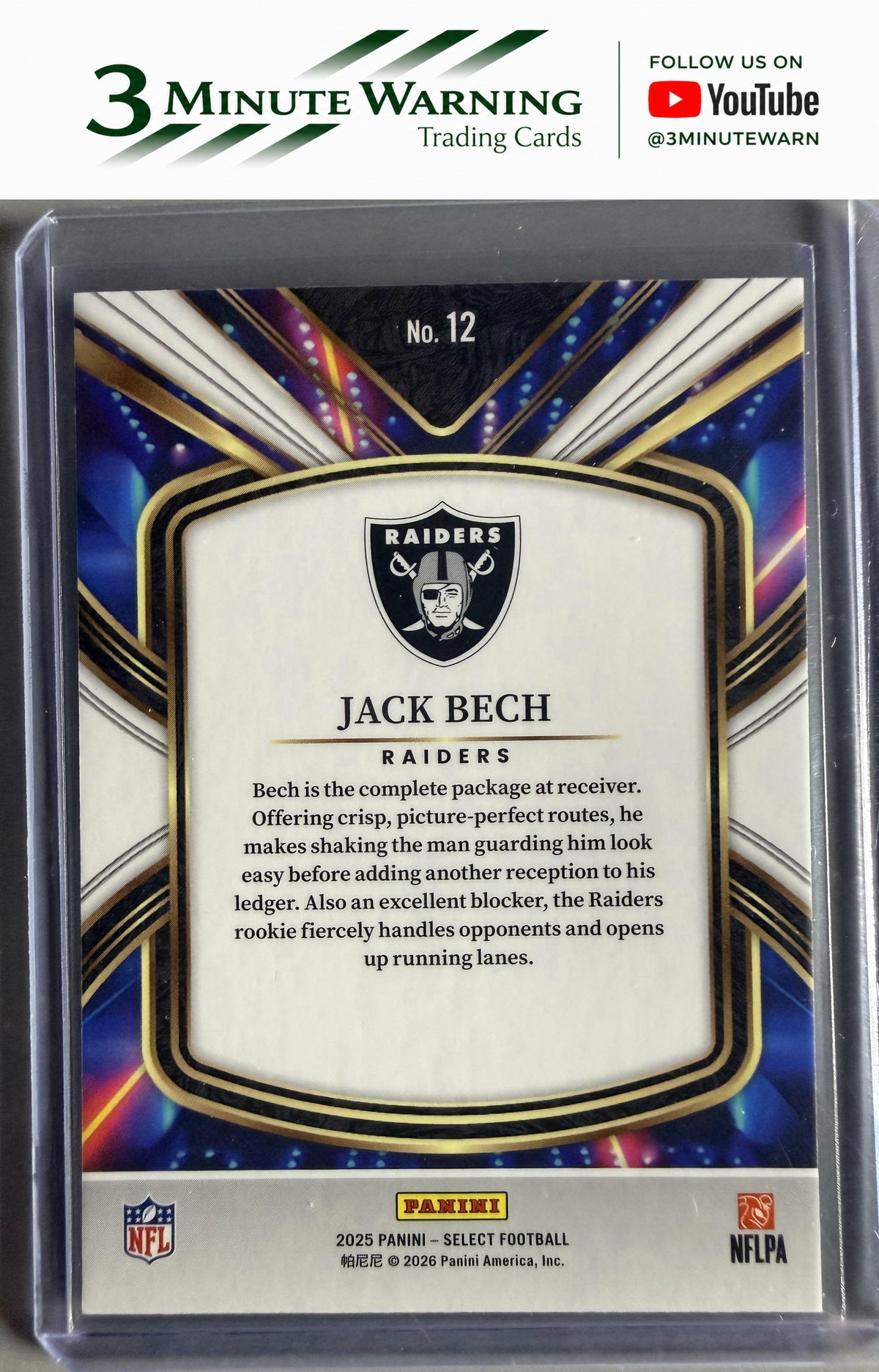 2025 Panini Select #12 Jack Bech Select Future