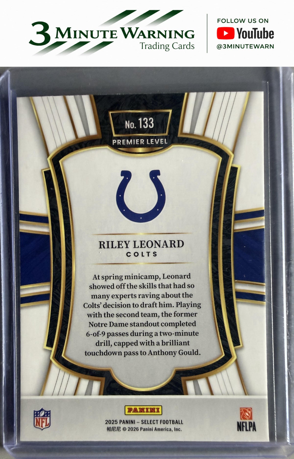 2025 Panini Select #133 Riley Leonard
