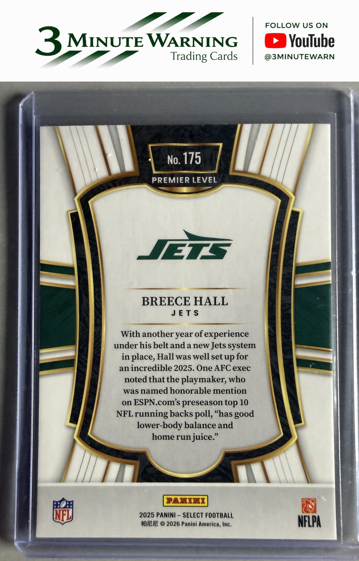 2025 Panini Select #175 Breece Hall