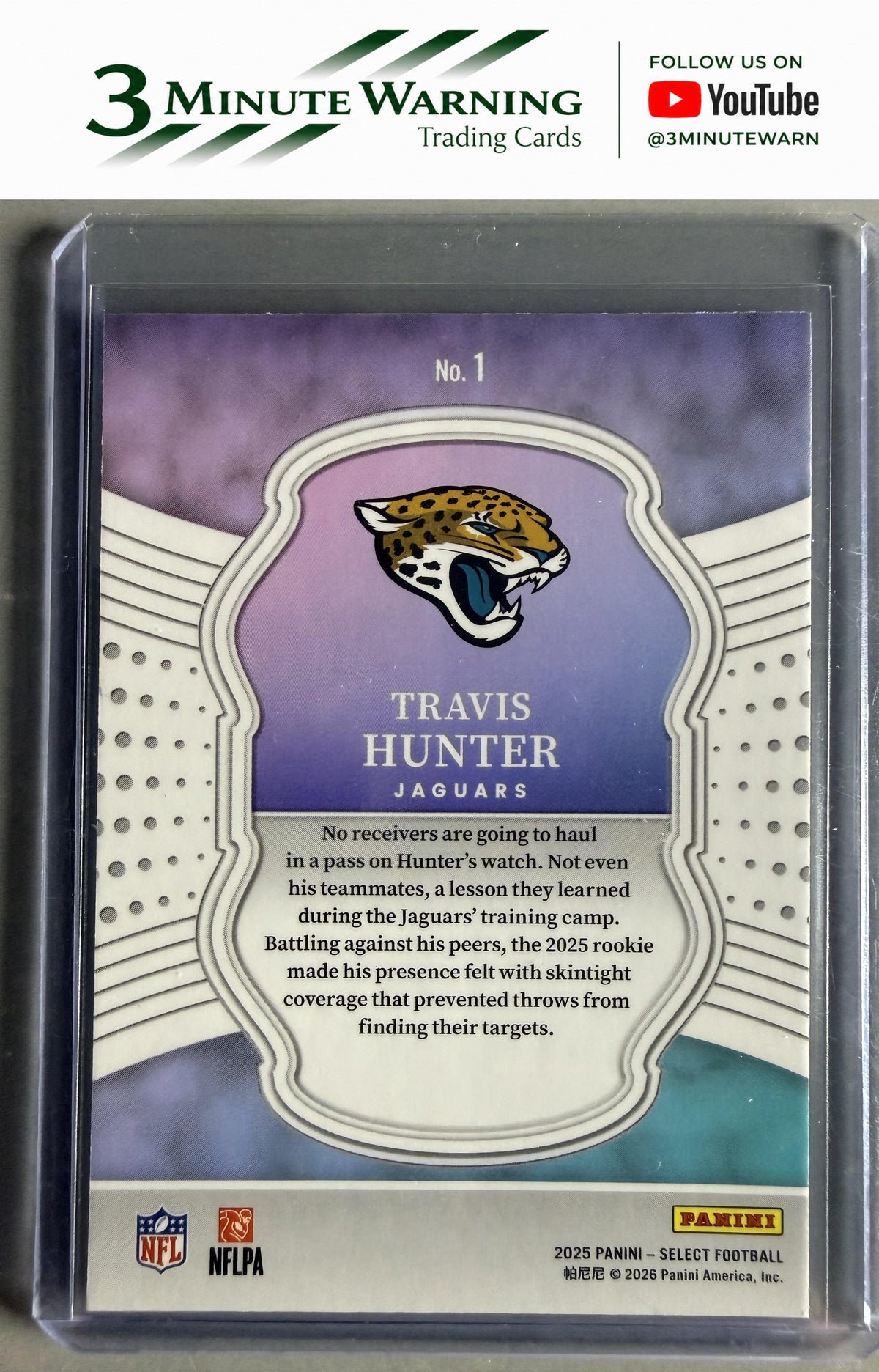 2025 Panini Select #1 Travis Hunter Select Certified Rookies