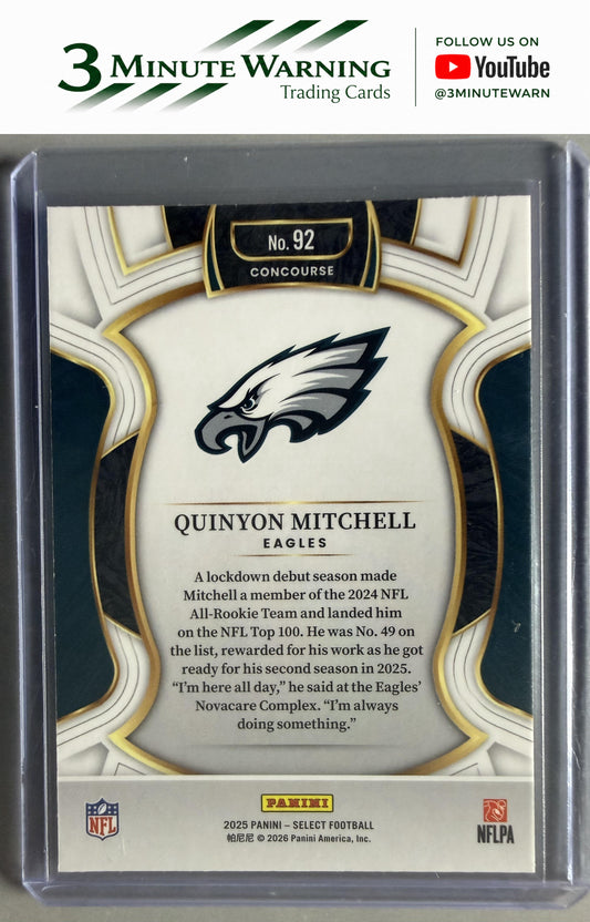 2025 Panini Select #92 Quinyon Mitchell
