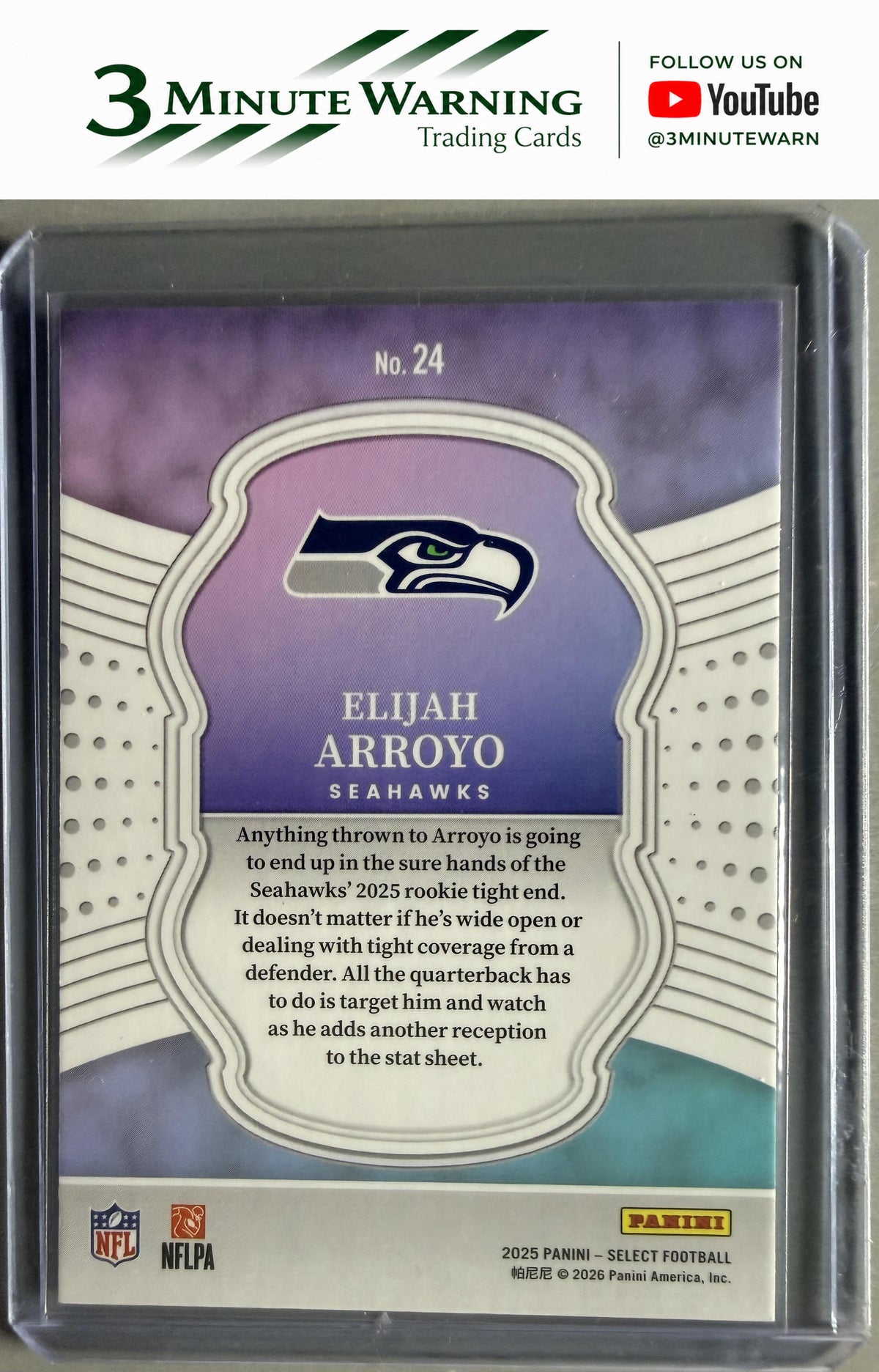 2025 Panini Select #24 Elijah Arroyo Select Certified Rookies