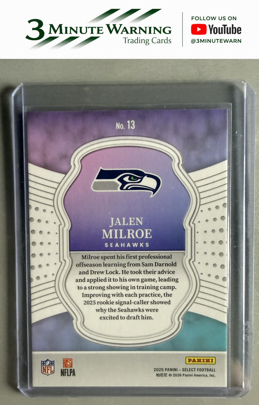 2025 Panini Select #13 Jalen Milroe Select Certified Rookies