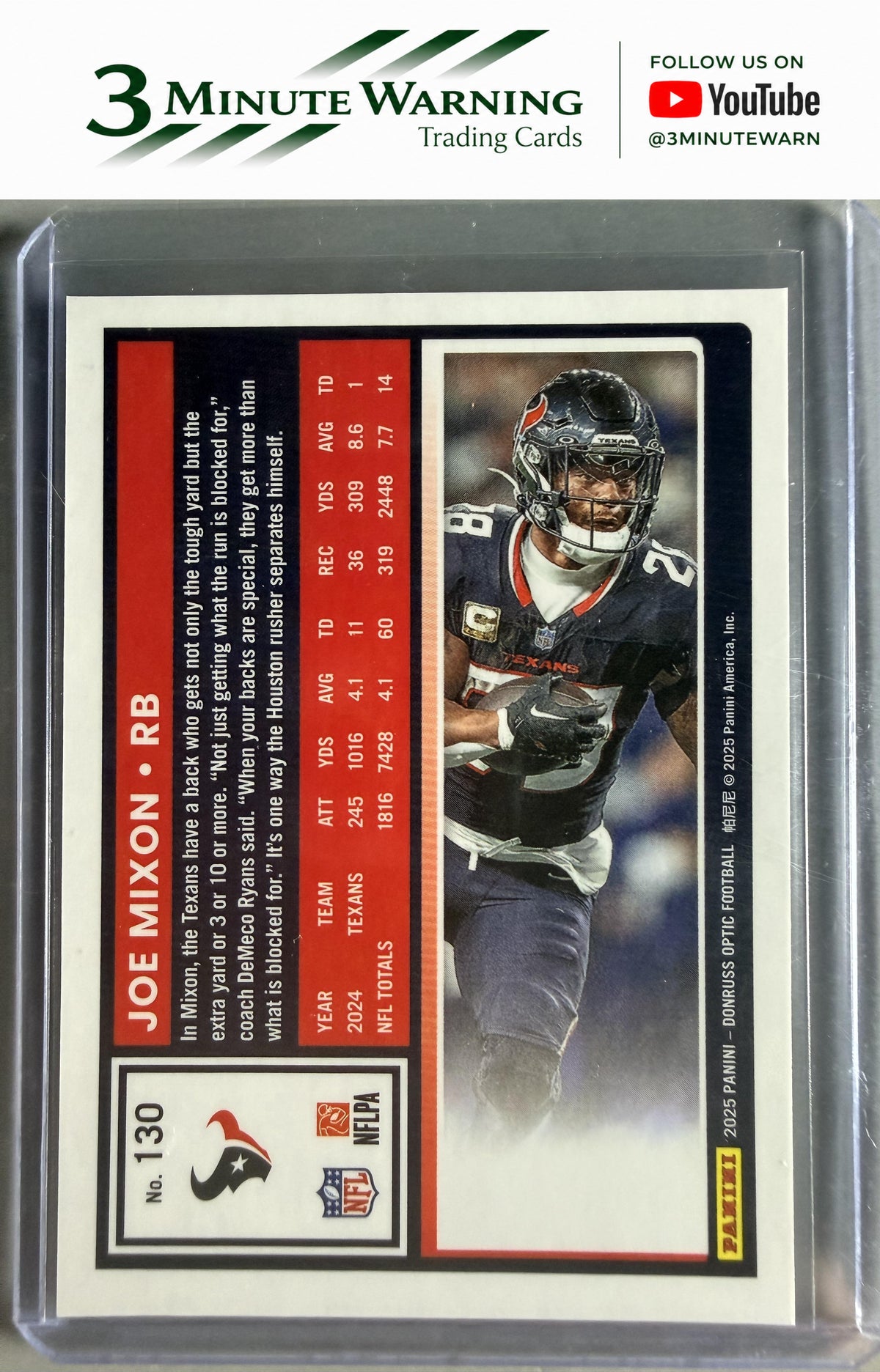 2025 Donruss Optic #130 Joe Mixon