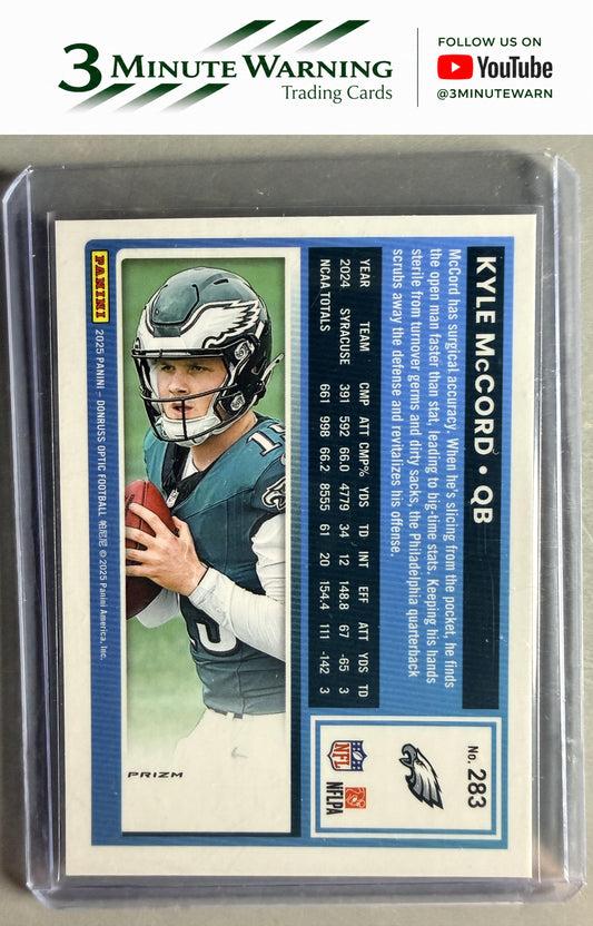 2025 Donruss Optic #283 Kyle McCord Purple Shock