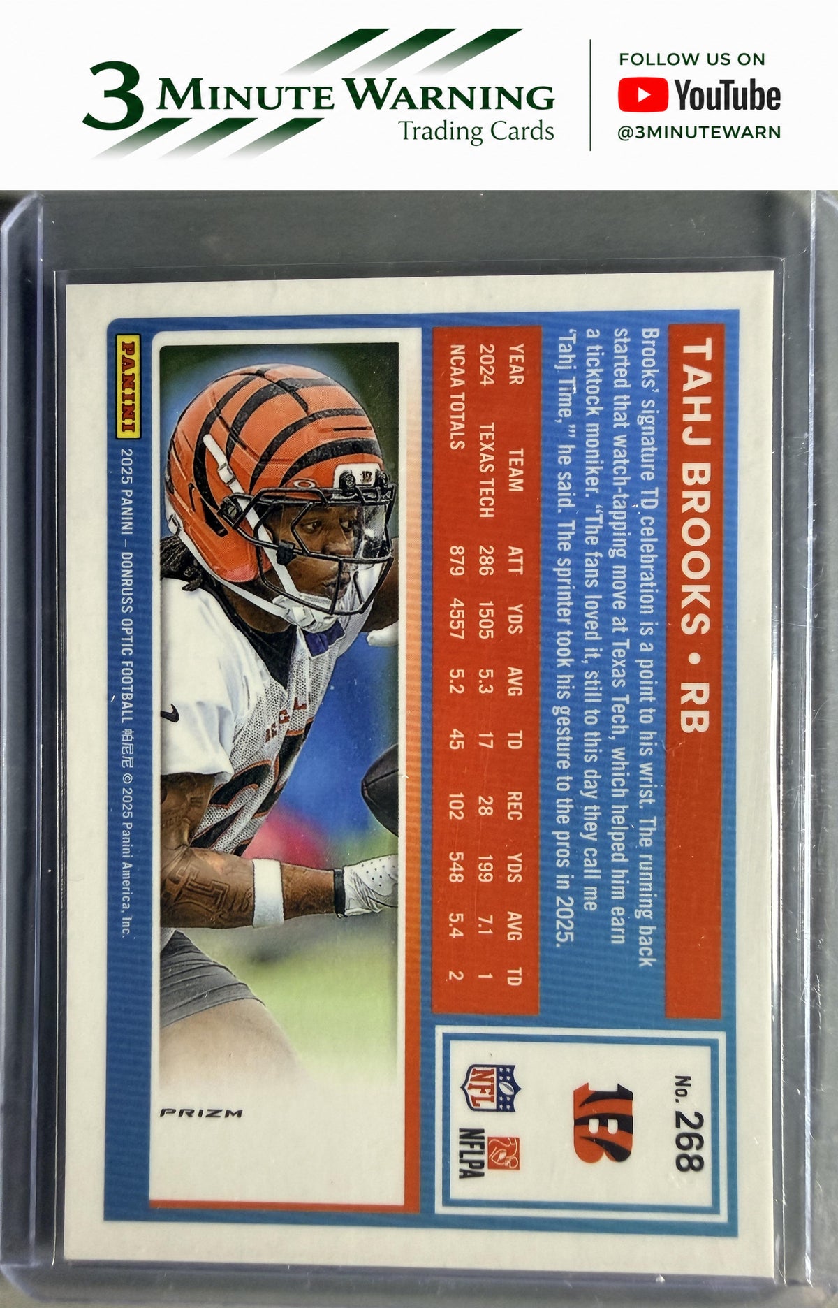 2025 Donruss Optic #268 Tahj Brooks Purple Shock