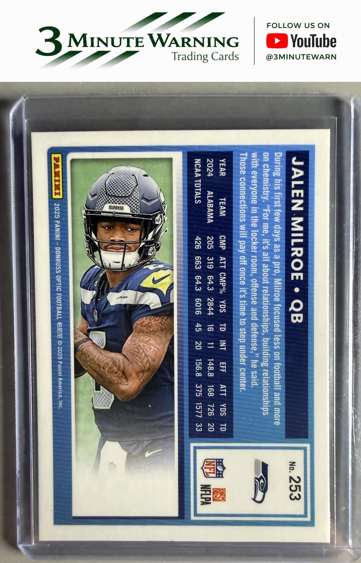 2025 Donruss Optic #253 Jalen Milroe