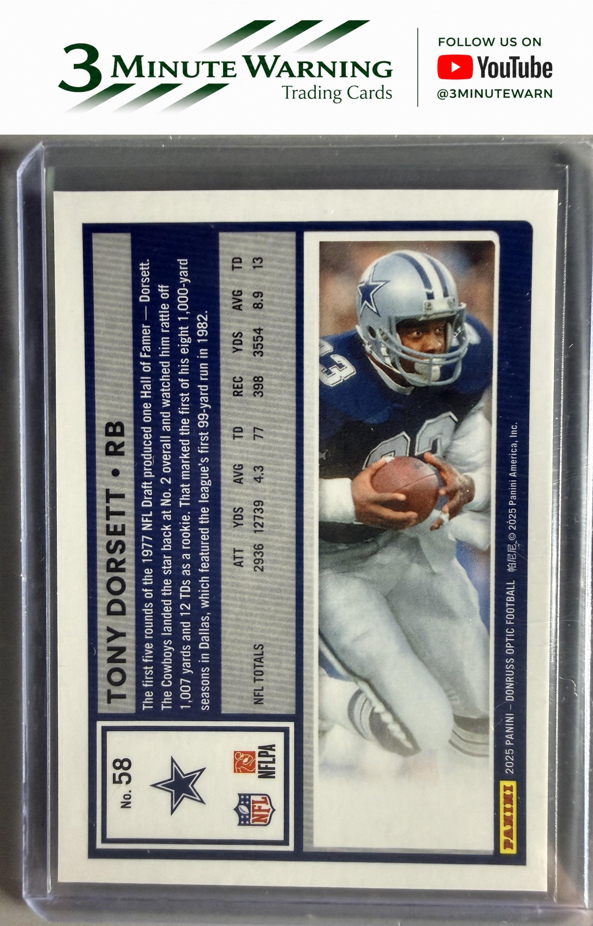 2025 Donruss Optic #58 Tony Dorsett