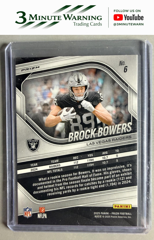 2025 Panini Prizm #6 Brock Bowers Lazer