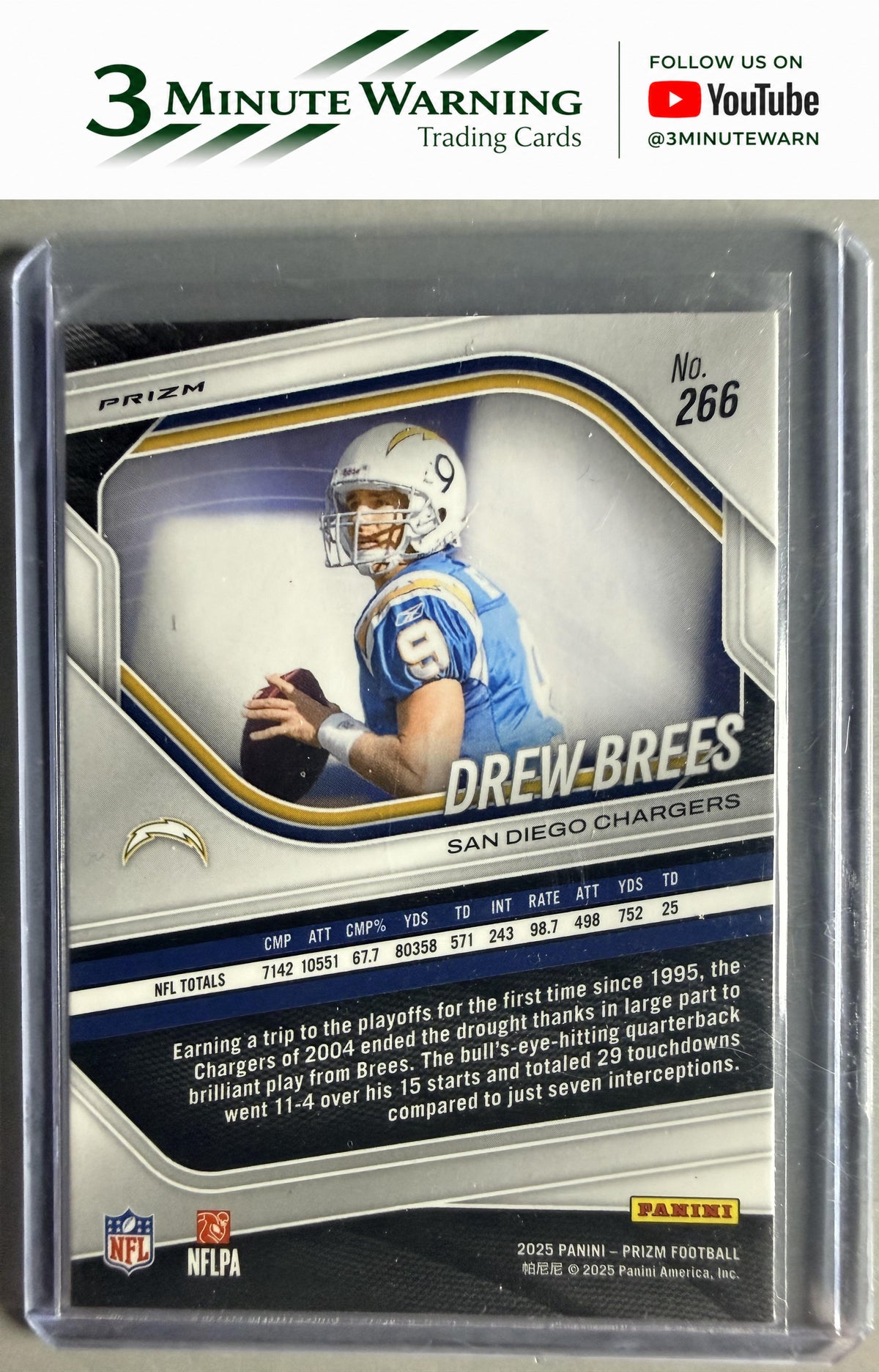 2025 Panini Prizm #266 Drew Brees Silver