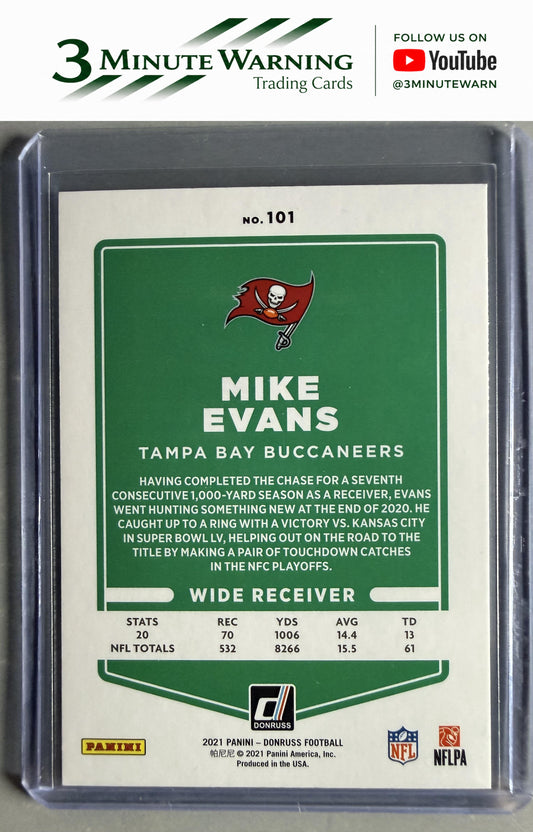 2021 Donruss #101 Mike Evans Press Proof Blue