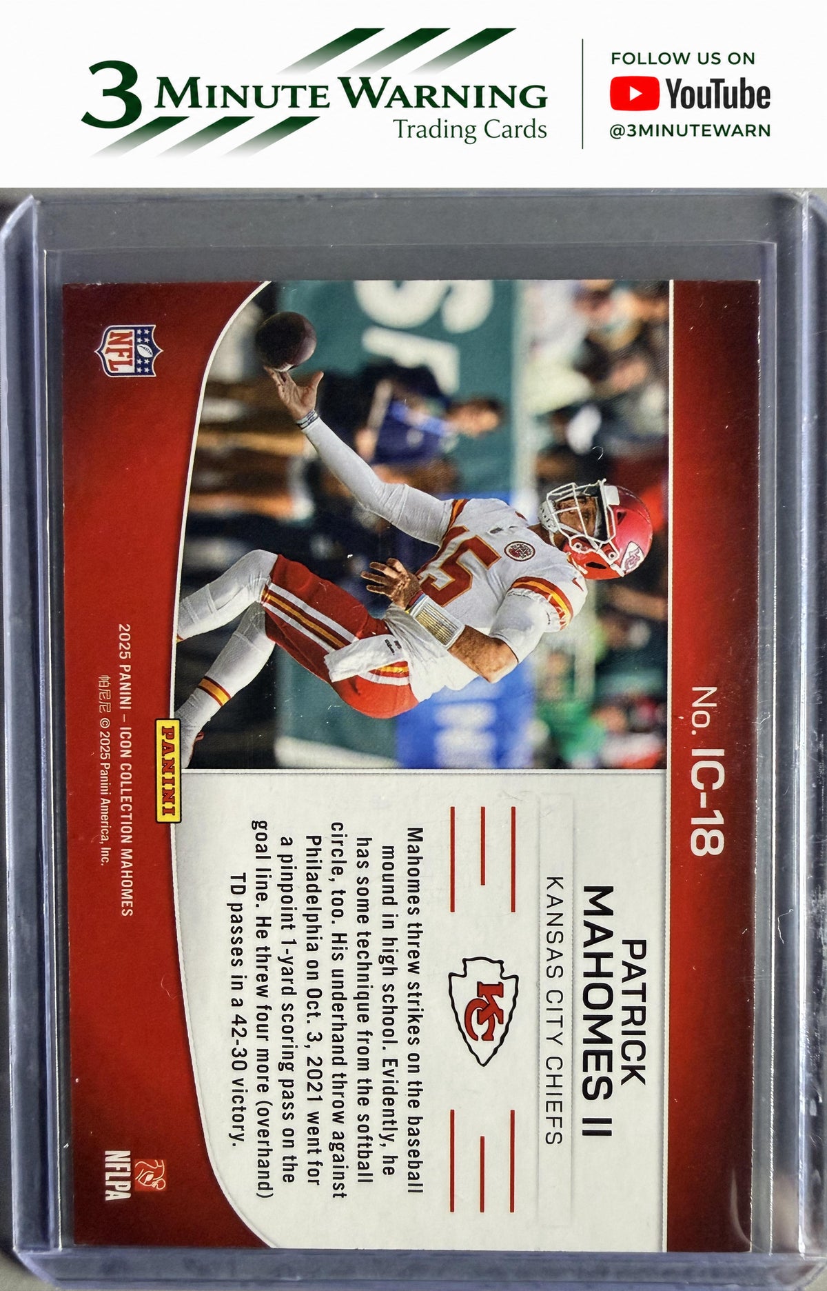 2025 Panini Authentically Mahomes #IC-18 Patrick Mahomes II