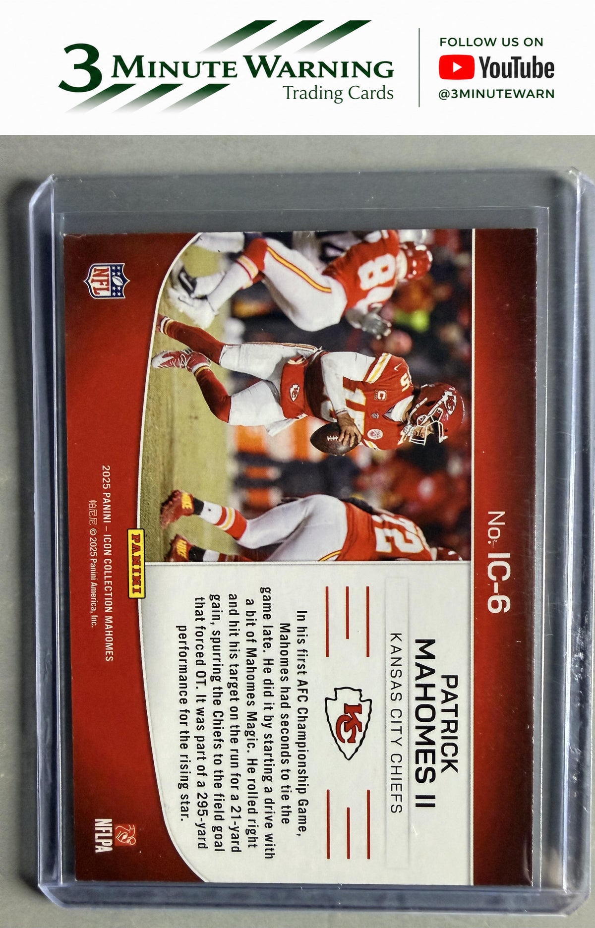 2025 Panini Authentically Mahomes Icon Collection - #IC-6 Patrick Mahomes II