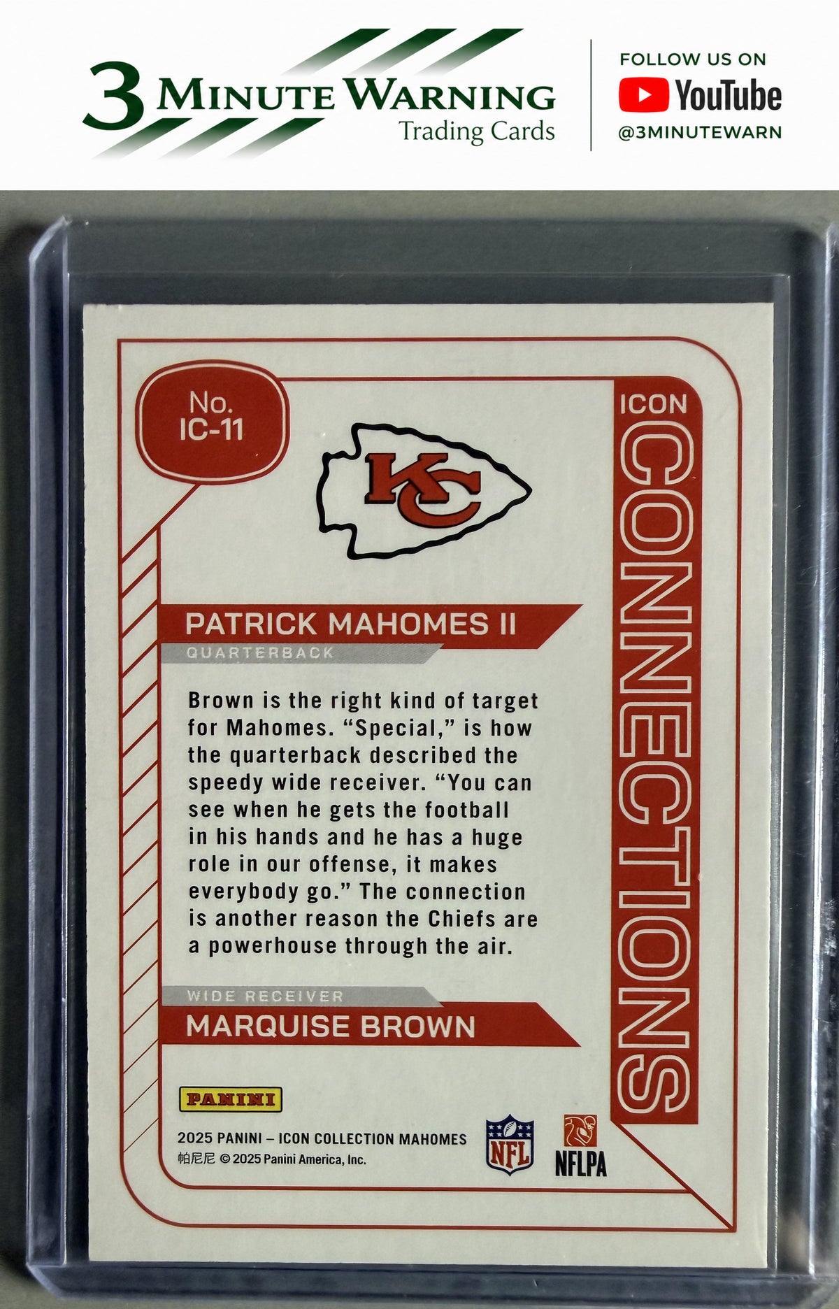 2025 Panini Authentically #IC-11 Patrick Mahomes II / Marquise Brown