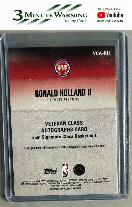 2025-26 Topps Signature Class #VCA-RH Ronald Holland II Veteran Class Autographs