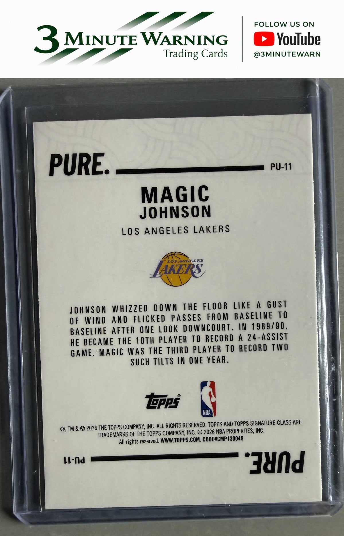 2025-26 Topps Signature Class #PU-11 Magic Johnson Pure