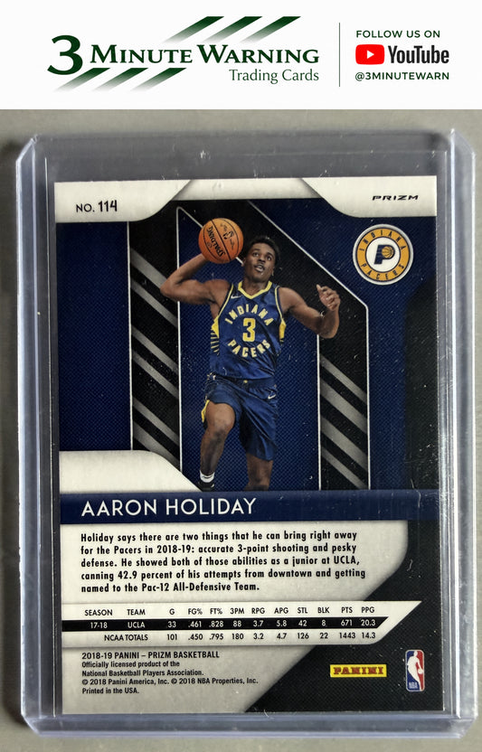 2018-19 Panini Prizm #114 Aaron Holiday Prizm Green