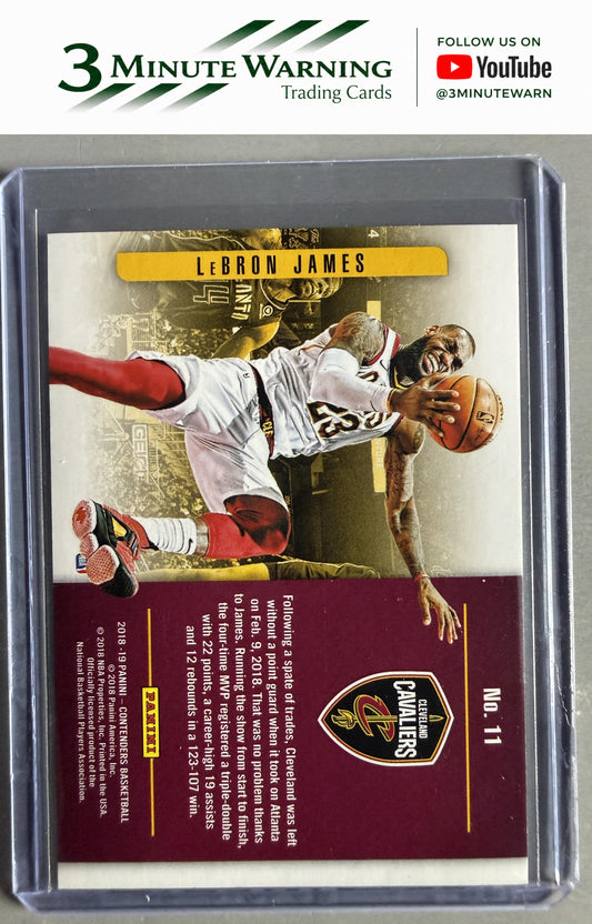 2018-19 Panini Contenders #11 LeBron James Playing the Numbers Game