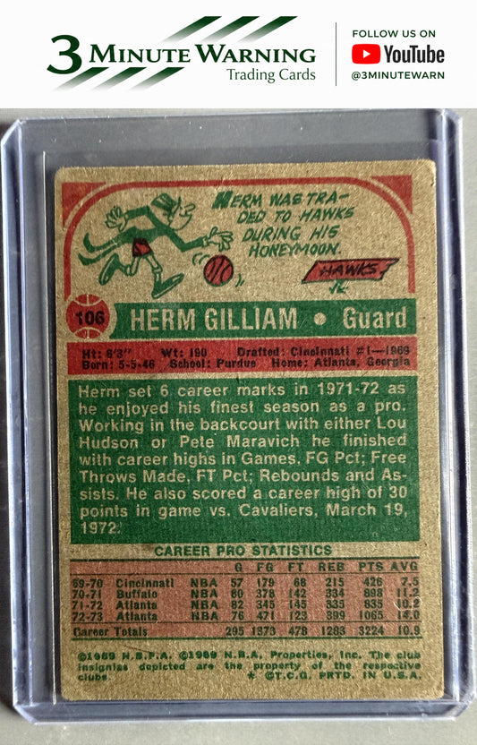 1973-74 Topps #106 Herm Gilliam