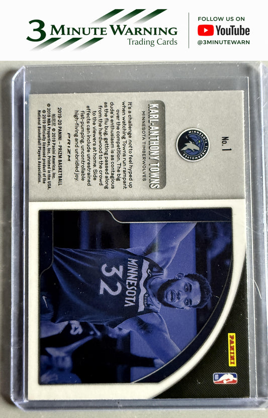 2019-20 Panini Prizm #1 Karl-Anthony Towns Get Hyped! Silver