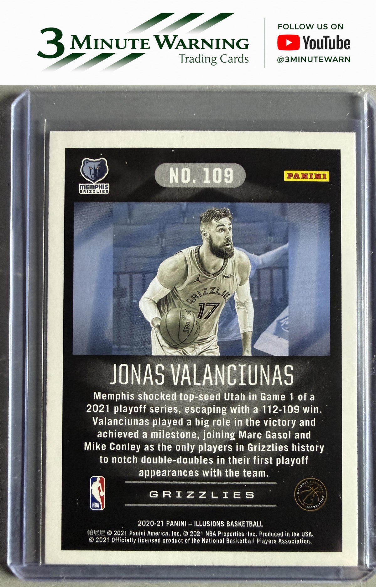2020-21 Panini Illusions #109 Jonas Valanciunas