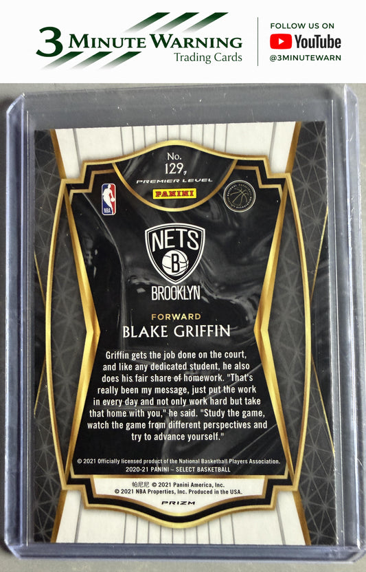 2020-21 Panini Select #129 Blake Griffin Red White Orange Shimmer