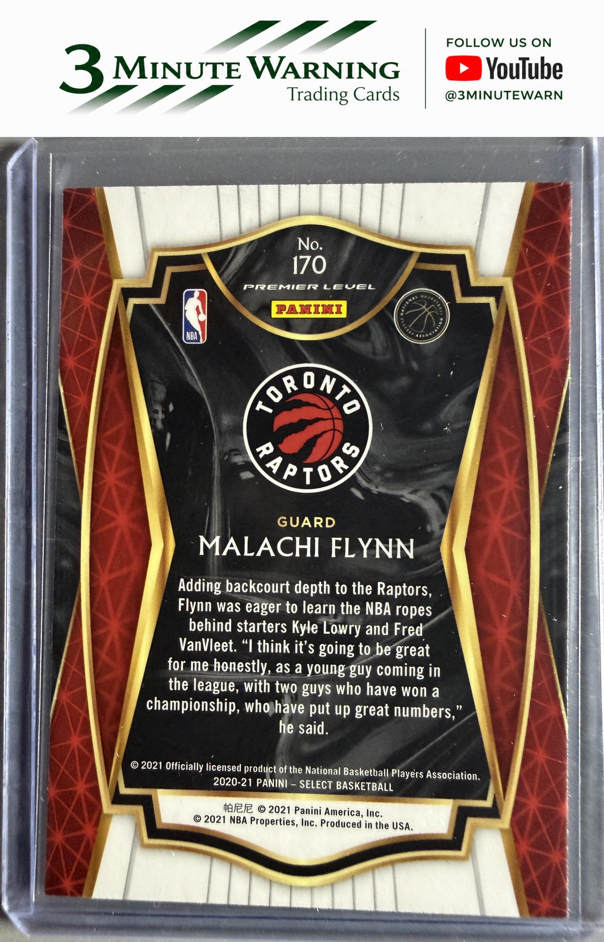 2020-21 Panini Select #170 Malachi Flynn Blue