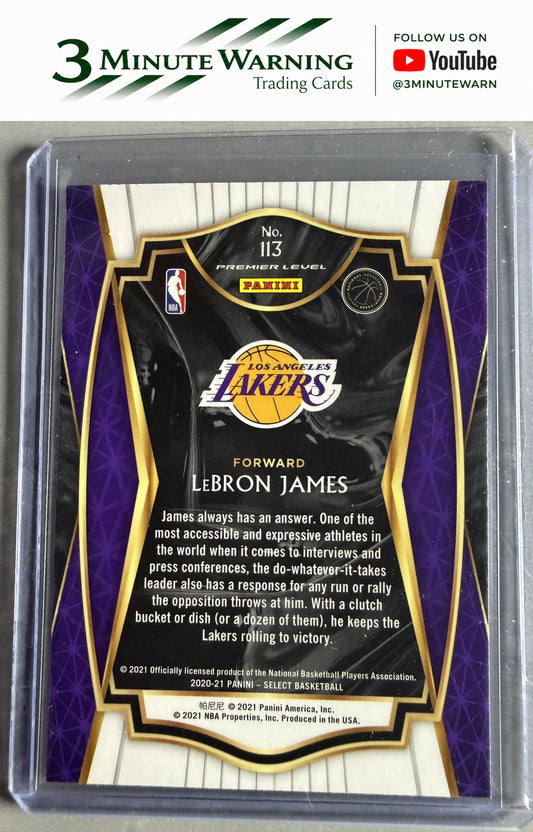 2020-21 Panini Select #113 LeBron James Blue