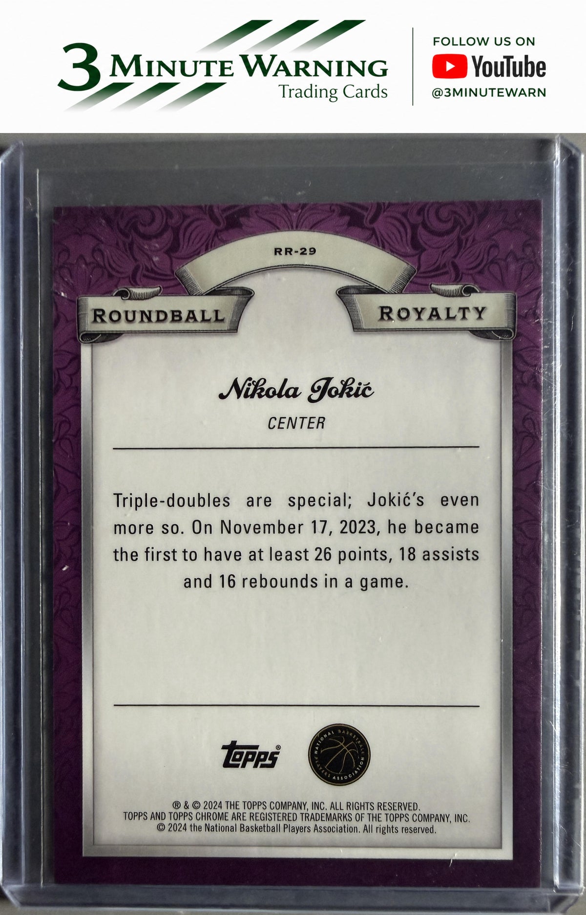 2023-24 Topps Chrome #RR-29 Nikola Jokic Roundball Royalty