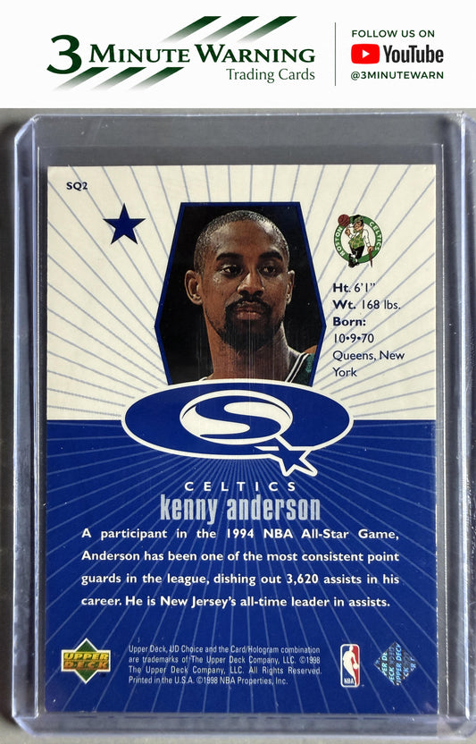 1998-99 UD Choice #SQ2 Kenny Anderson StarQuest Blue