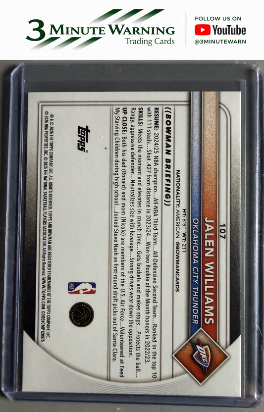 2025-26 Bowman #107 Jalen Williams