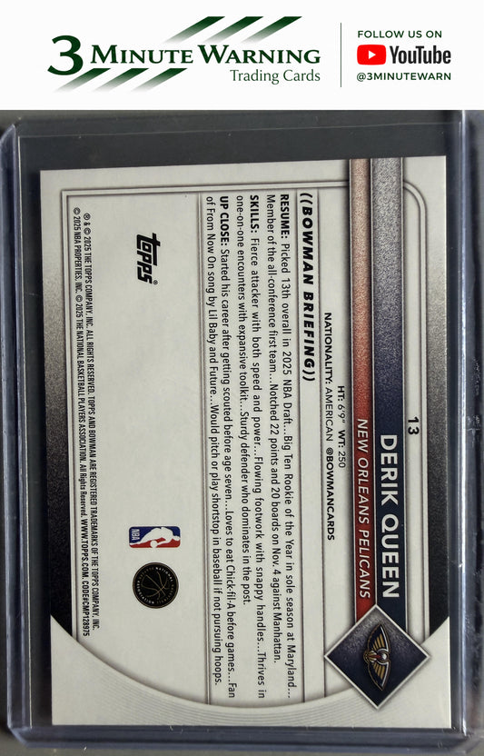 2025-26 Bowman #13 Derik Queen