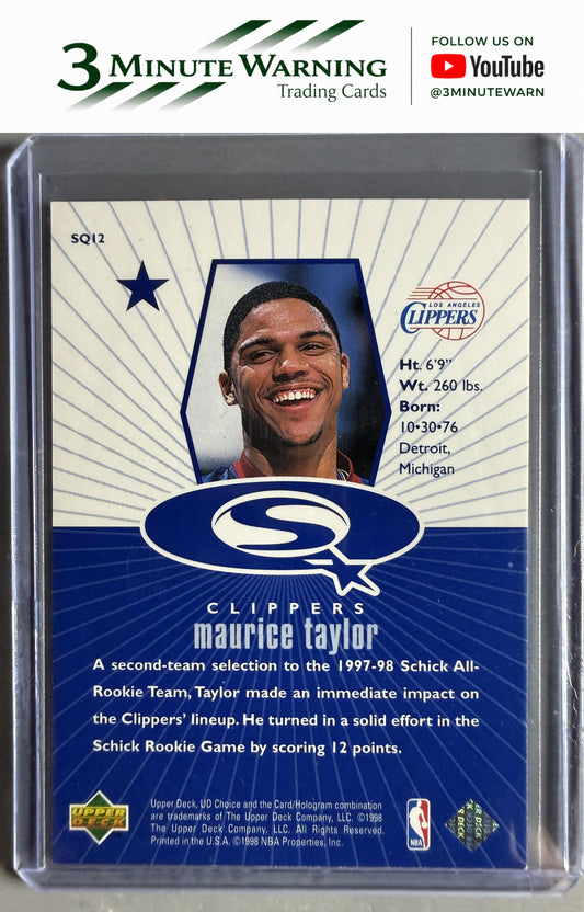 1998-99 UD Choice #SQ12 Maurice Taylor StarQuest Blue