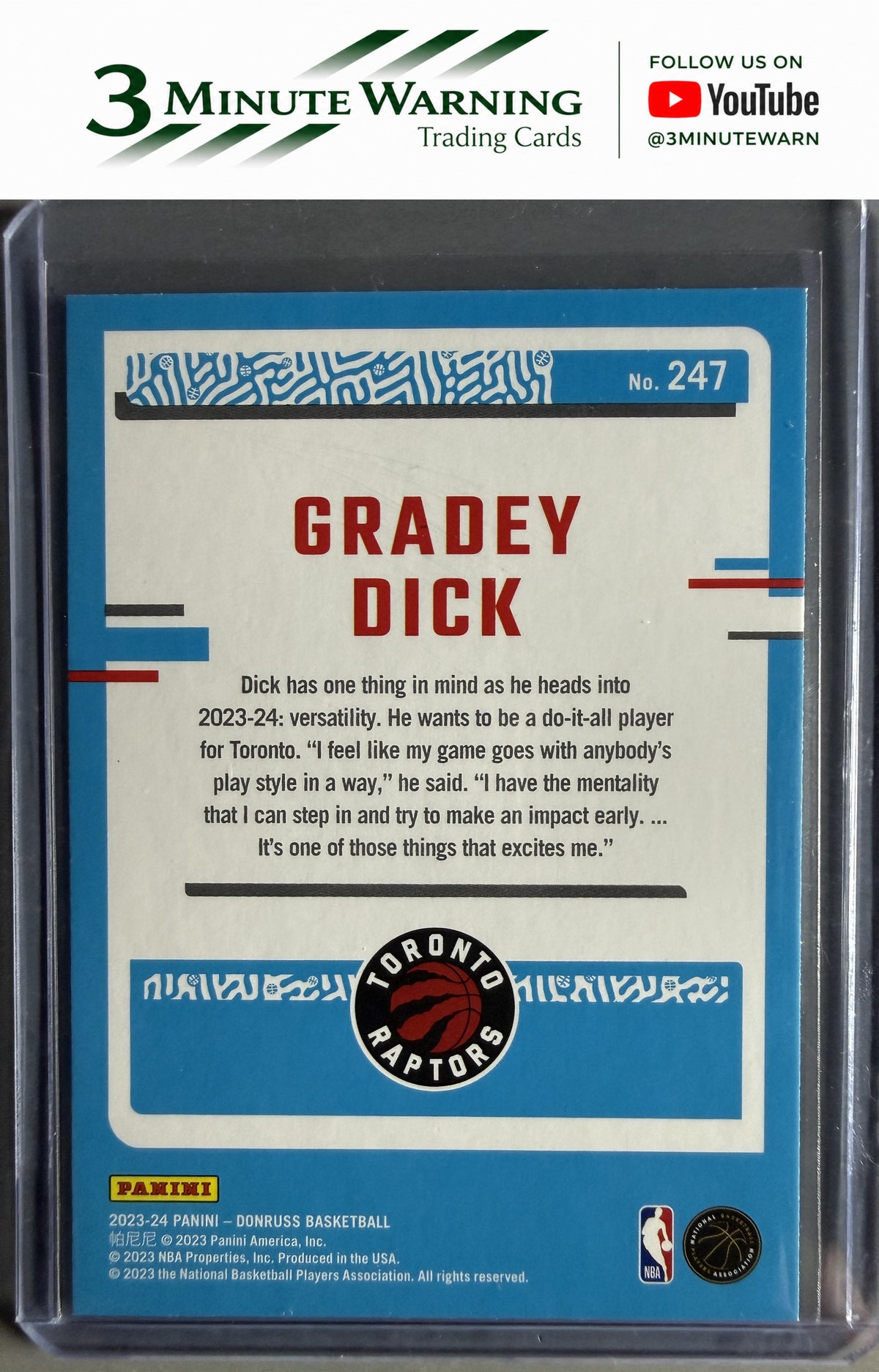2023-24 Donruss #247 Gradey Dick