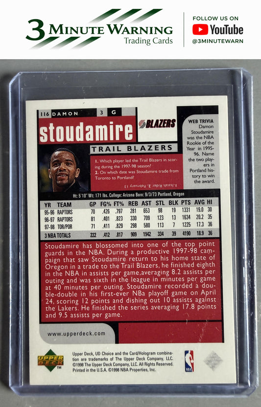 1998-99 UD Choice #116 Damon Stoudamire
